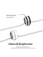 Customized Hand-Glazed Kiln-Fired Stoneware Pottery Wedding Gift - Unique Double Color Ring Necklace for 9th Year