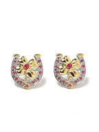 Customized Brass Cufflinks - 6th Iron Anniversary Lucky Clover Engraved