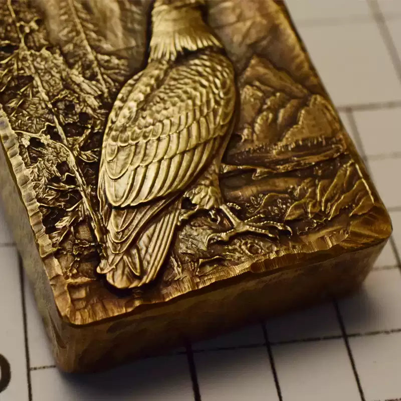 7th anniversary with a handcrafted brass armor lighter