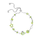 Customized Apple & Star 4th Fruit & Flower Wedding Bracelet - Copper Alloy Adjustable