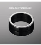 Customized Artisanal Ceramic Circle Necklace - 9th Anniversary Two-Tone Titanium Steel Design