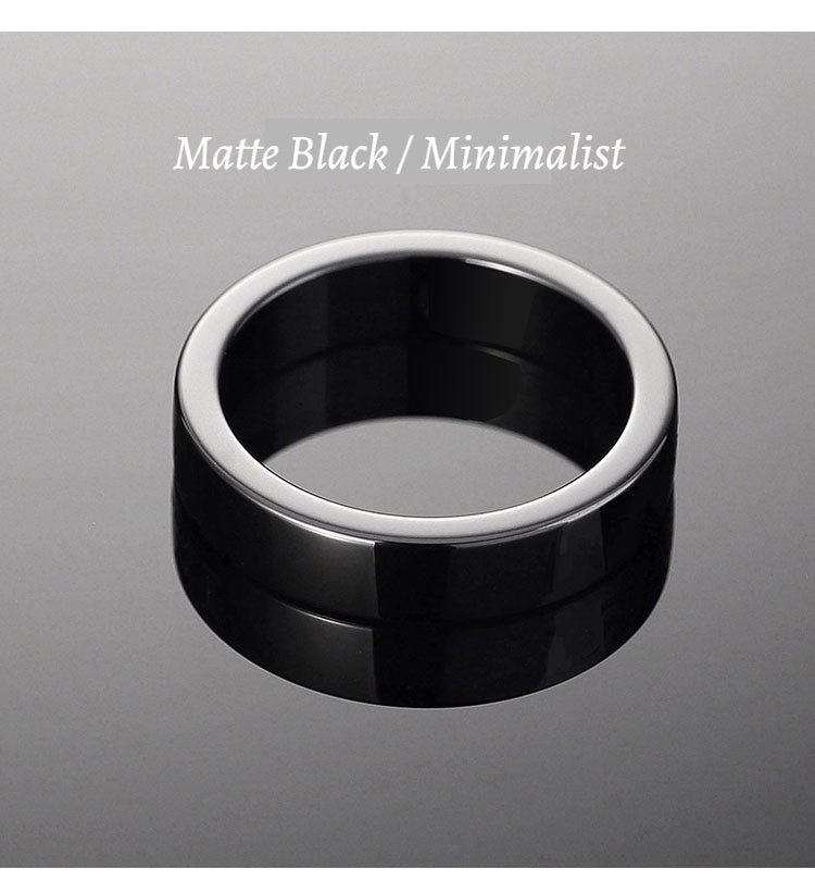 Customized Artisanal Ceramic Circle Necklace - 9th Anniversary Two-Tone Titanium Steel Design