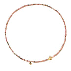Customized Colorful Tourmaline Silver Necklace - 8th Anniversary Engraved Water Drop