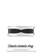 Customized 9th Anniversary Ceramic Gear Ring - Handcrafted Titanium Steel for Timeless Bond