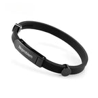 Customized Titanium Steel Couple Bracelets - 6th Iron Anniversary Negative Ion