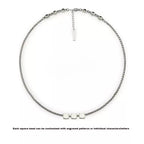 Customized 316 Steel Germanium Necklace - 6th Iron Anniversary Engraved