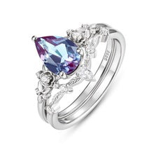 Silver Alexandrite Ring Women's Style