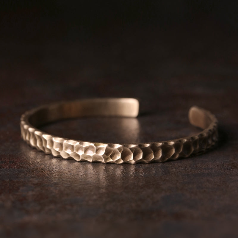 Customized Solid Brass Couple Cuffs - 7th Anniversary Adjustable Engraved