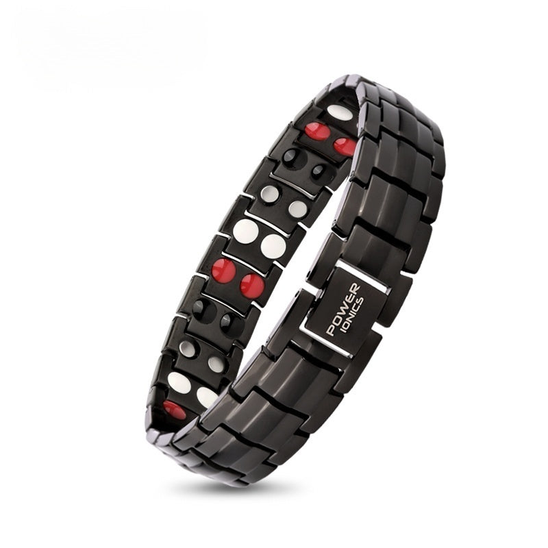 Customized High-Purity Titanium Men's Bracelet - 6th Iron Anniversary Engraved