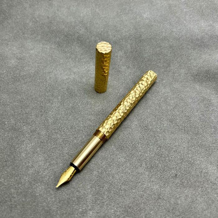 Brass Hammered 2-in-1 Pen - OOAKB