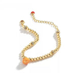 Customized Hand-Painted Enamel Fruit 4th Fruit & Flower Wedding Bracelet - 18K Gold-Plated