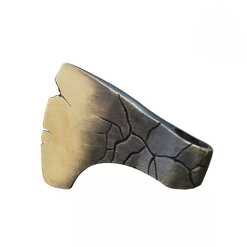Customized Brass Battle Axe Pendant Necklace - 7th Anniversary Engraved