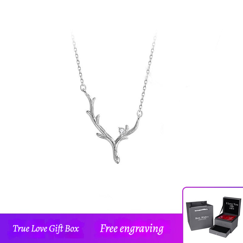 Customized Sterling Silver & Wood Couple Necklace - 5th Anniversary Engraved