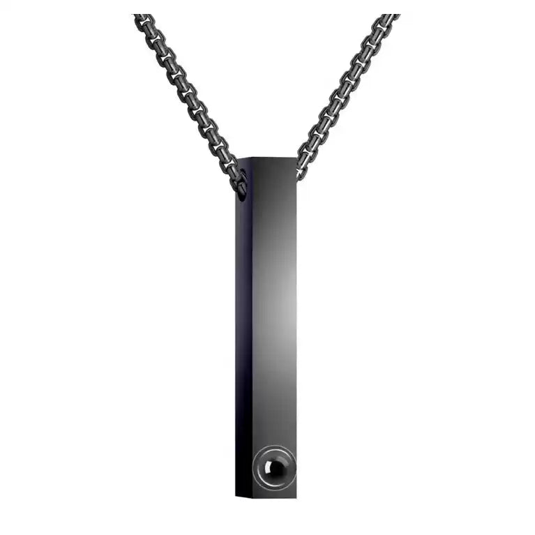Customized Titanium Steel Photo Necklace - 6th Iron Anniversary Projection