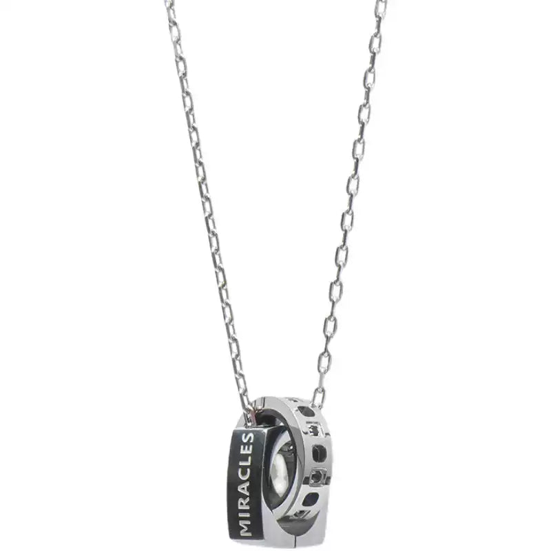 Customized Titanium Steel Couple Necklace - 6th Iron Anniversary Cubic Zirconia