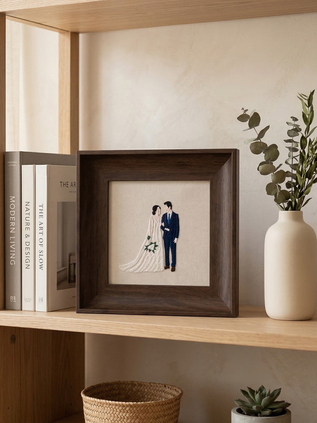 Wedding Portrait Embroidery Frame · Your Photo Stitched into a Timeless Keepsake