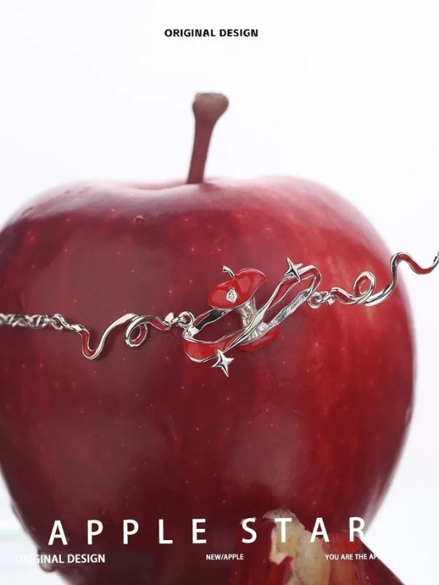 Apple Star Ring Bracelet - Eco-Copper Engraved - OOAKB