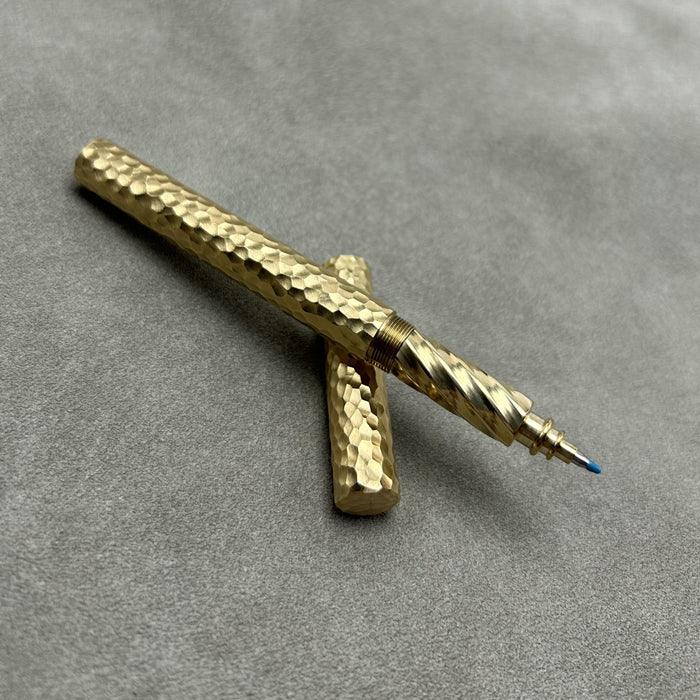 Brass Hammered 2-in-1 Pen - OOAKB