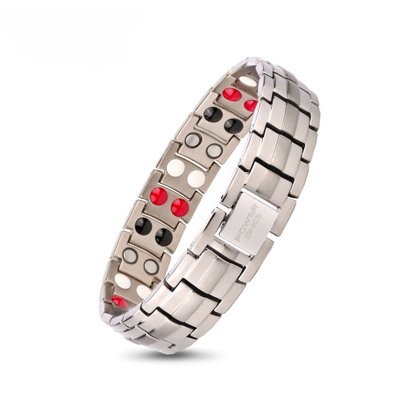 Customized High-Purity Titanium Men's Bracelet - 6th Iron Anniversary Engraved