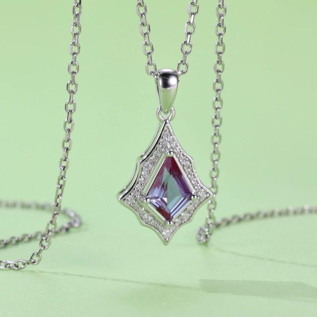 Silver Alexandrite Collarbone Chain Women's Style