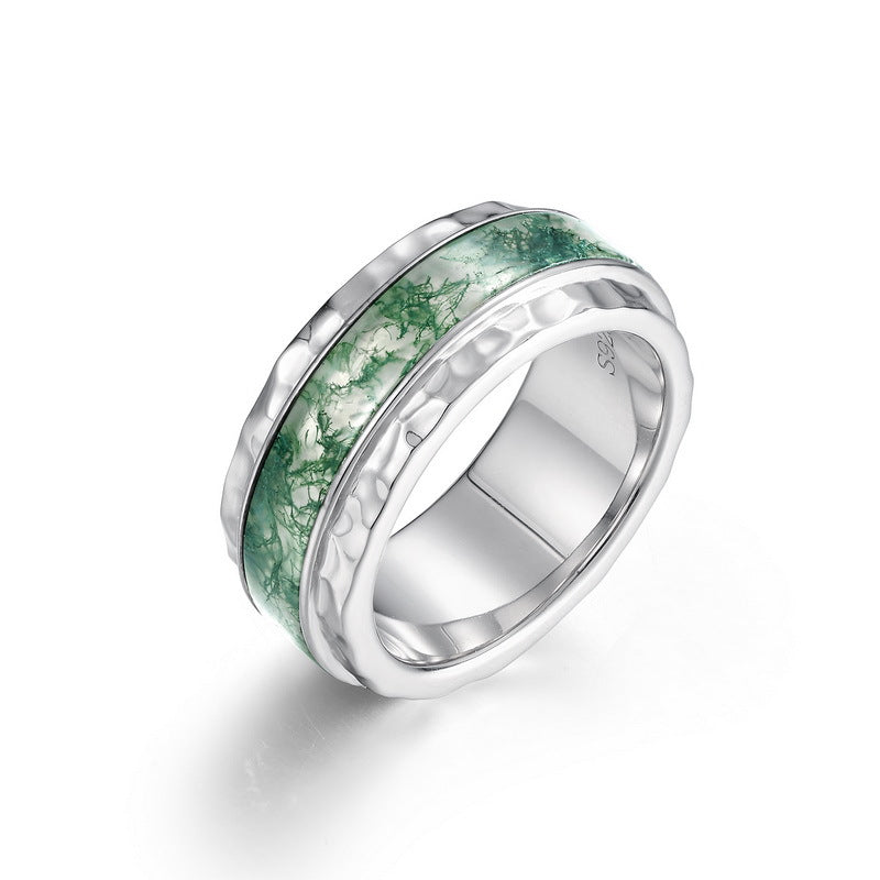 New Style Fashionable Moss Agate Ring