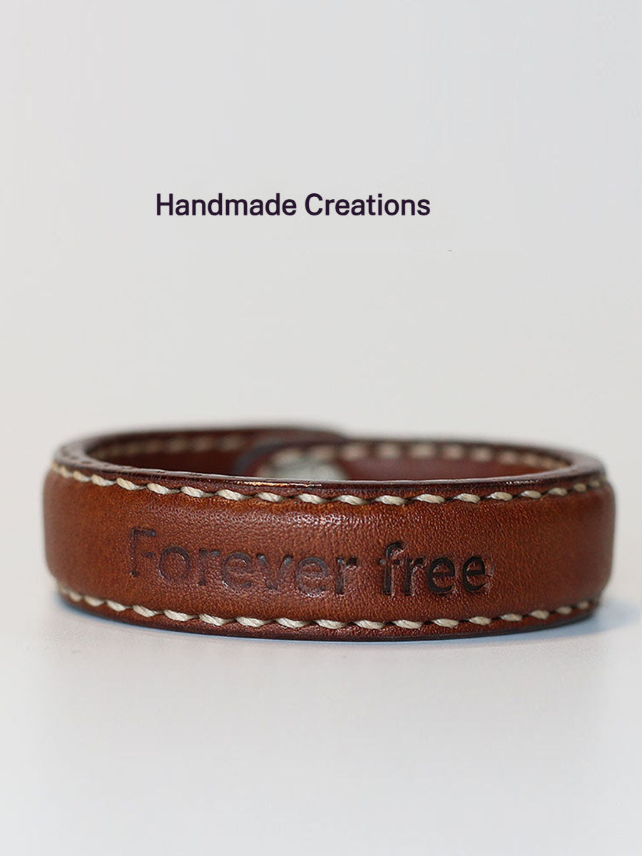 Hand - Stitched Customized Leather Wedding Gift for Unique 3rd Year Anniversary