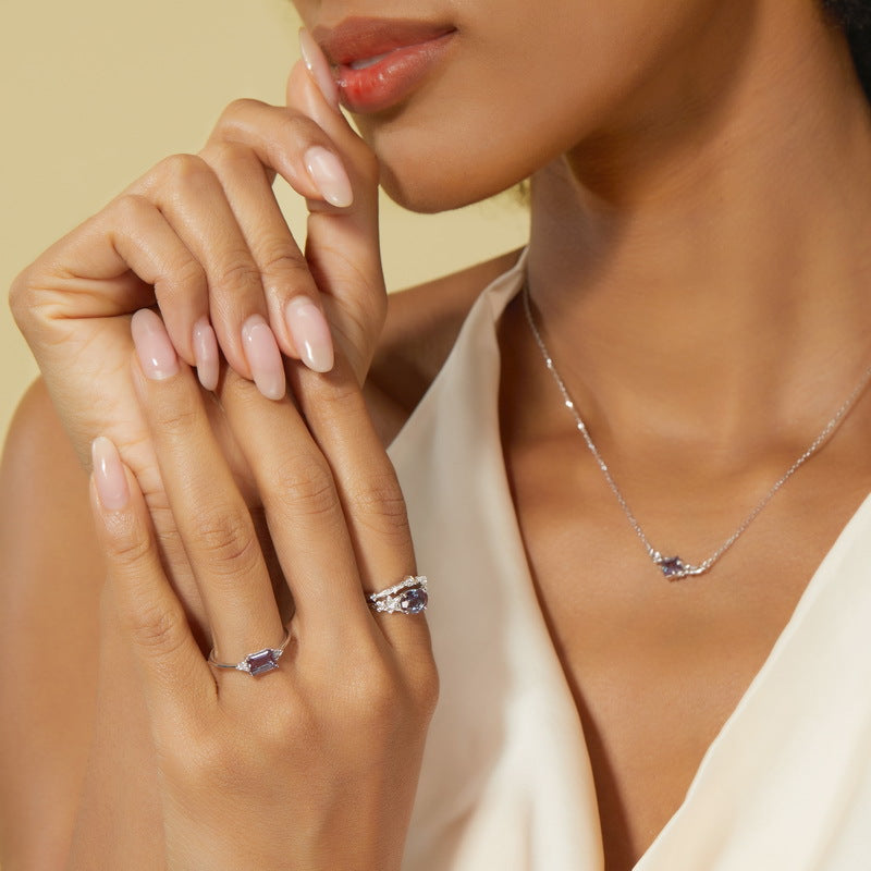 Alexandrite Personalized Stackable Ring