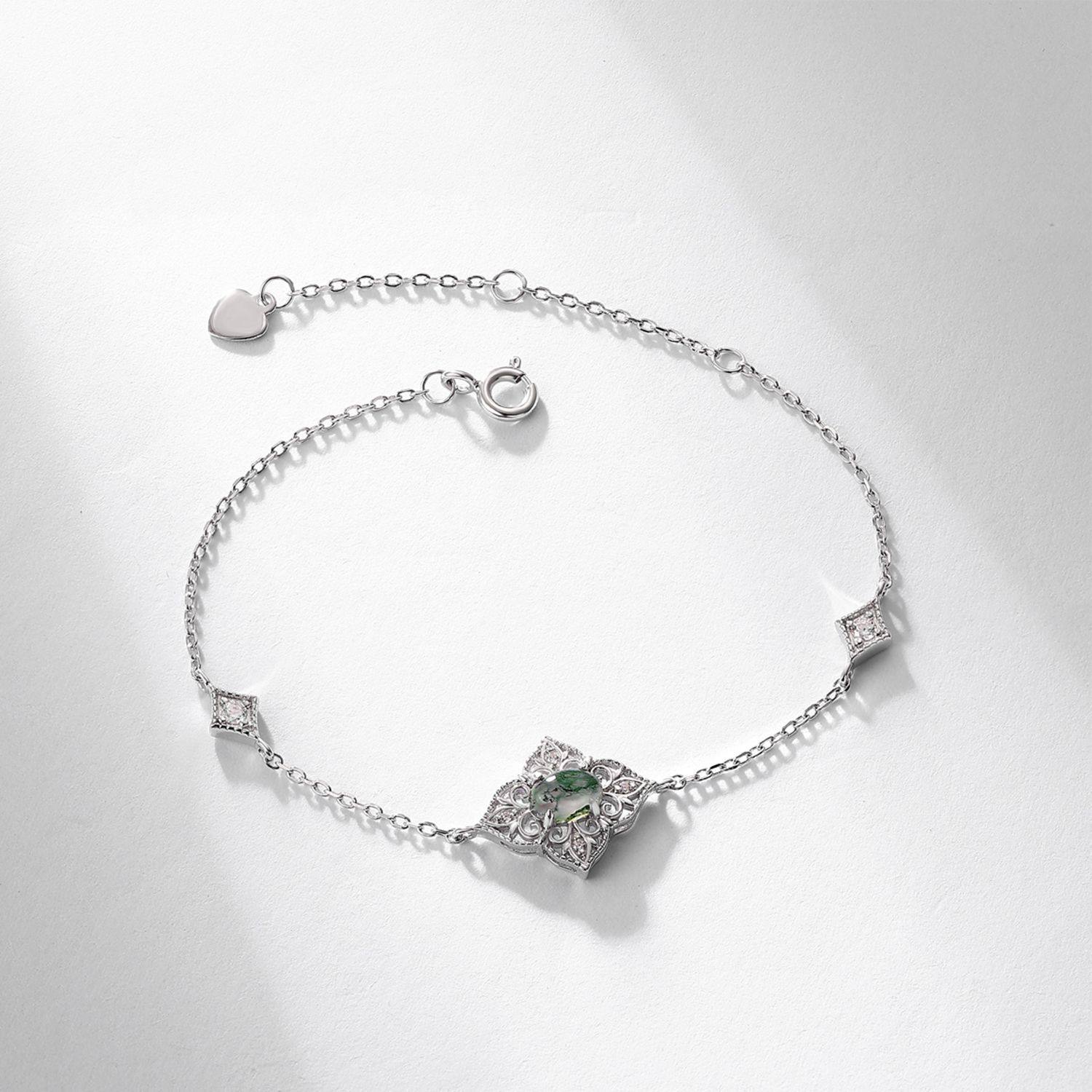 Unique Moss Agate Bracelet