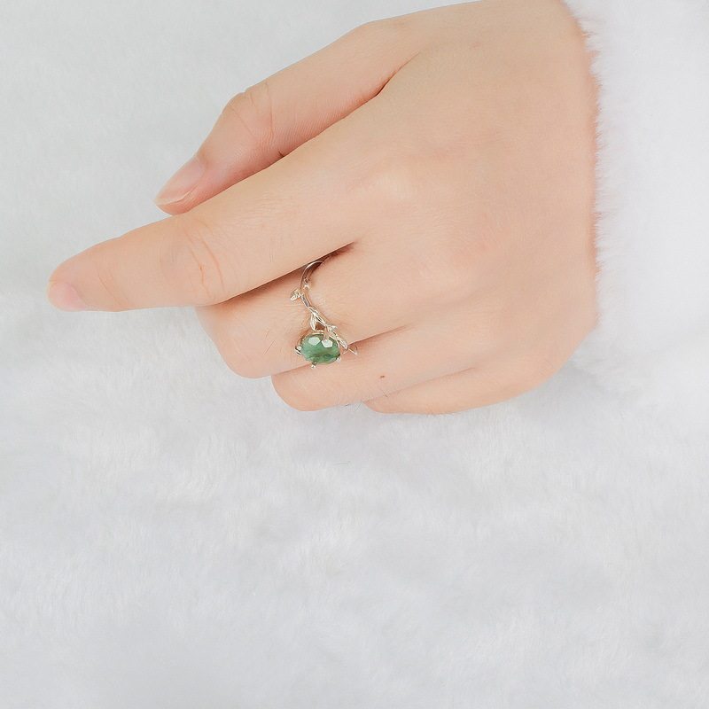 Stackable Moss Agate Ring