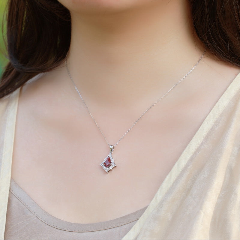 Silver Alexandrite Collarbone Chain Women's Style