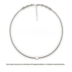 Customized 316 Steel Germanium Necklace - 6th Iron Anniversary Engraved