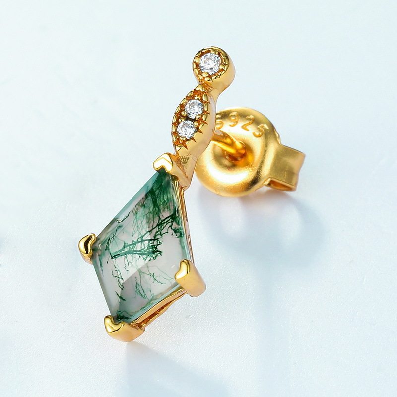 Moss Agate Unique New Style Earrings Unisex