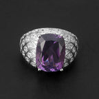 Silver Amethyst Men's Ring 10ct 12*16mm