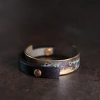 Black Ebony & Copper Bracelet, styled product scene with anniversary-themed props
