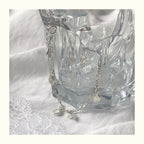 Customized Tin Foil Texture 925 Silver Water Drop Bracelet - 10th Anniversary Adjustable