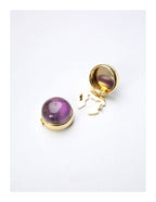 Customized Colorful Tourmaline Cufflinks - 8th Anniversary Engraved No-Punch