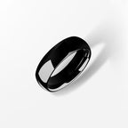 Customized Artisanal Ceramic Day-Night Couple Rings - 9th Anniversary Engraved