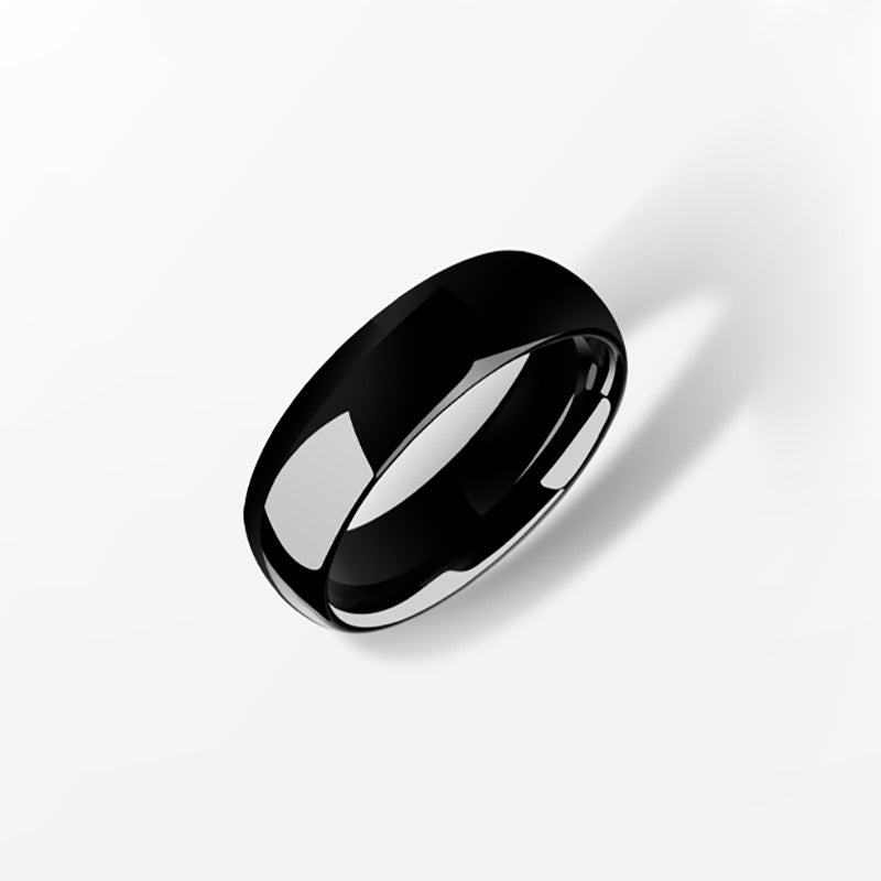 Customized Artisanal Ceramic Day-Night Couple Rings - 9th Anniversary Engraved