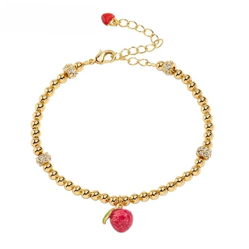 Hand-Painted Enamel Bracelet - 18K Gold-Plated - OOAKB