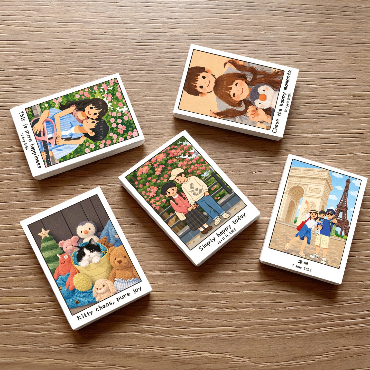 Personalized Porcelain Photo Illustration Fridge Magnet – Custom Portrait | 2nd & 9th Anniversary Gift