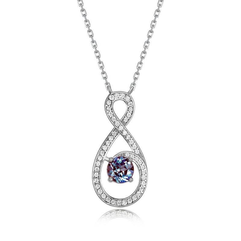 Alexandrite Infinity Symbol Collarbone Chain