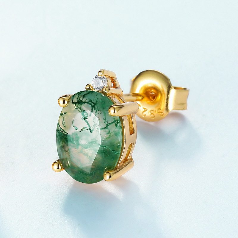 Unique Charm Moss Agate Earrings