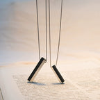 Customized Rosewood & Silver Engraved Pendant Necklace - 5th Anniversary 2 Chain Lengths