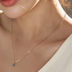 Blue Opal S925 Silver Heart Pendant Necklace