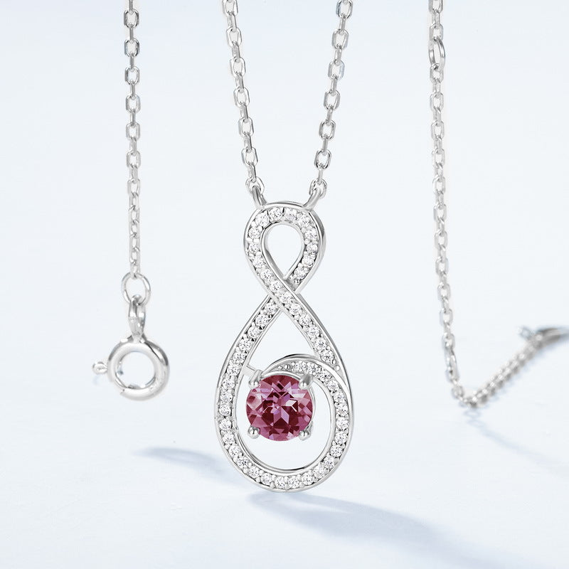 Alexandrite Infinity Symbol Collarbone Chain