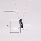 Customized Rosewood & S925 Silver Mother-of-Pearl Pendant Necklace - 5th Anniversary Engraved