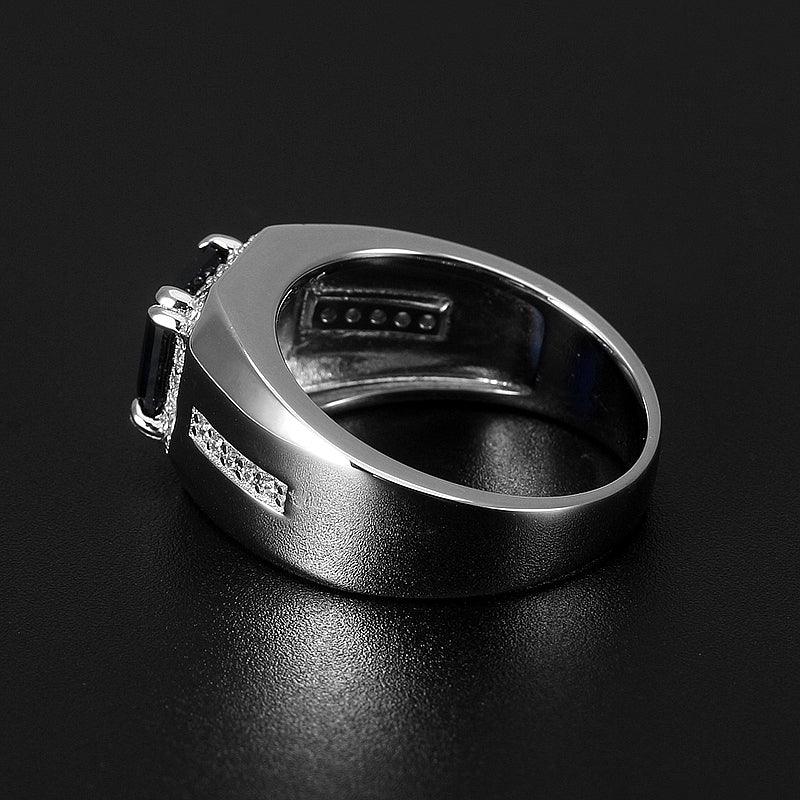 Sapphire Men's Ring 3.38ct 8mm*8mm - OOAKB
