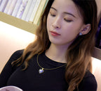 Blue Iridescent Heart-Shaped Pearl Pendant