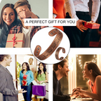 Customized Red Copper Magnetic Bracelet & Ring Set - 7th Anniversary Engraved