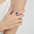 Natural Amethyst Light Luxury Ring